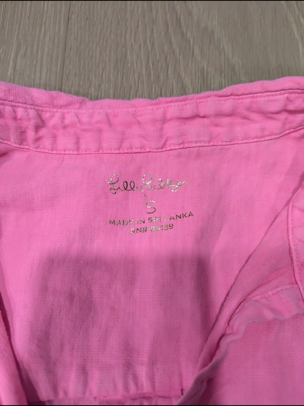 Pink Linen Tunic Dress - Picture 9 of 11